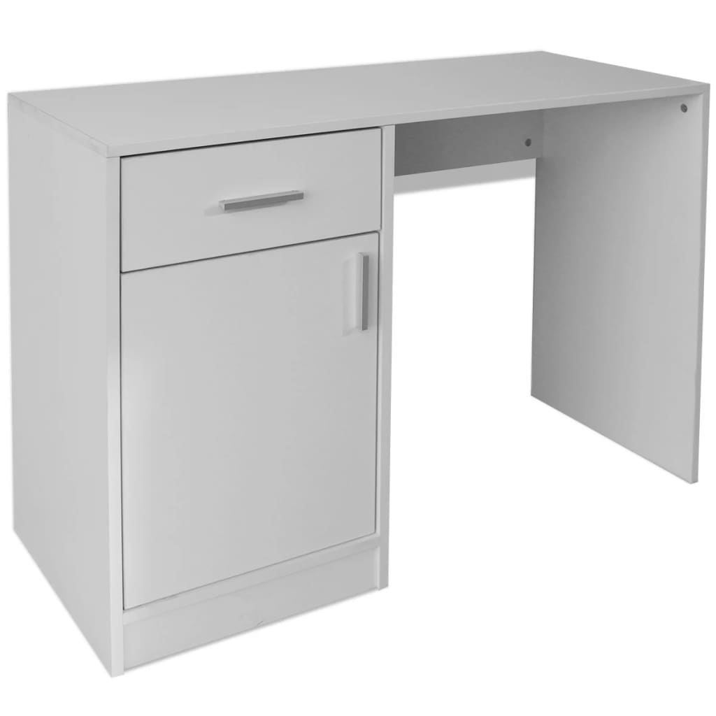 Desk with Drawer and Cabinet White 100x40x73 cm- Desks - HomeShopIreland - Home Shop Ireland - Desks - Desk with Drawer and Cabinet White 100x40x73 cm