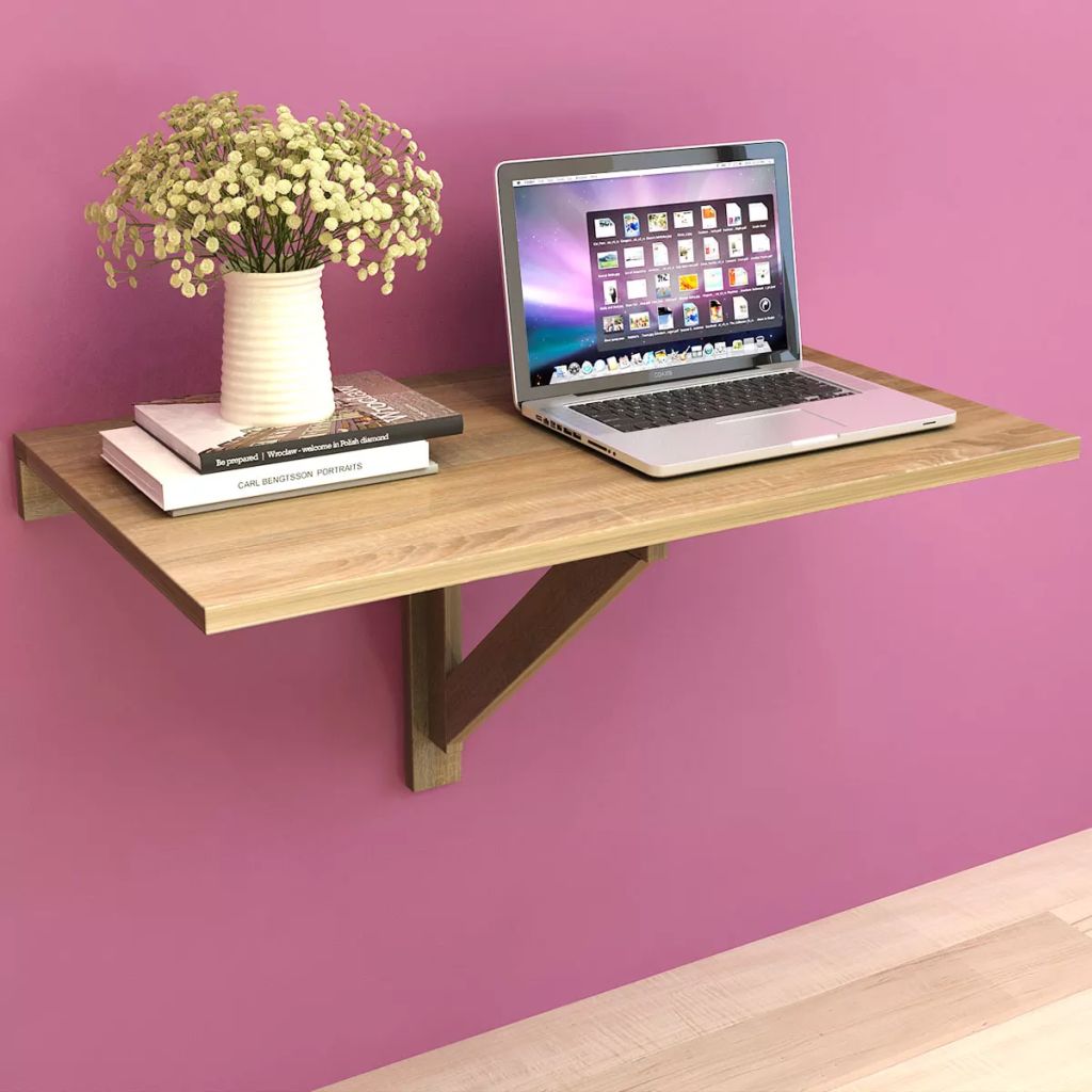 Folding Wall Table Oak 100x60 cm- Folding Tables - HomeShopIreland - Home Shop Ireland - Folding Tables - Folding Wall Table Oak 100x60 cm