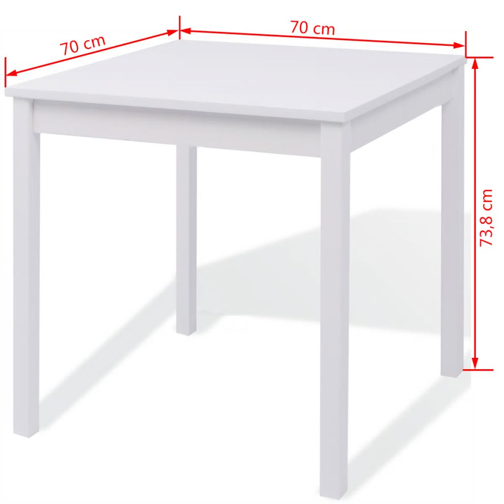 Three Piece Dining Set Pinewood White- Kitchen & Dining Furniture Sets - HomeShopIreland - Home Shop Ireland - Kitchen & Dining Furniture Sets - Three Piece Dining Set Pinewood White
