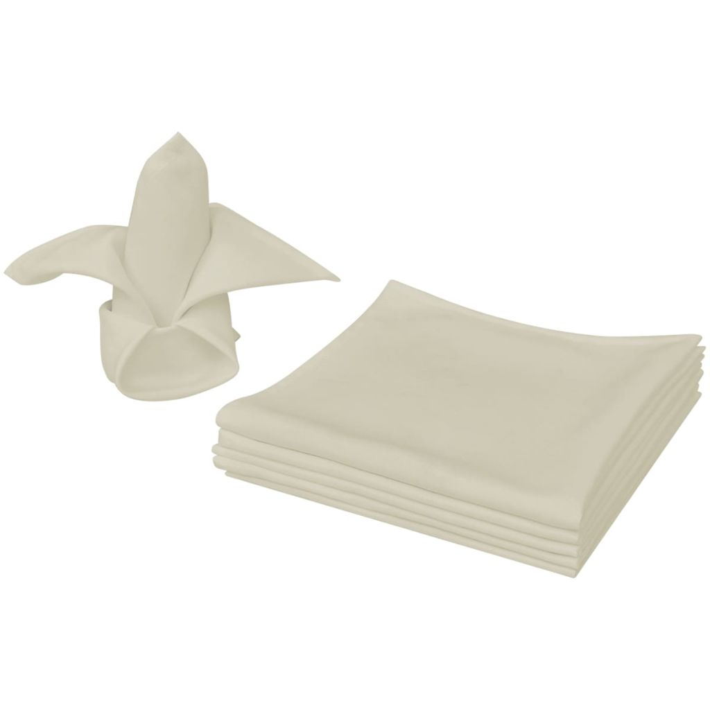 Dinner Napkins 50 pcs Cream 50x50 cm- Cloth Napkins - HomeShopIreland - Home Shop Ireland - Cloth Napkins - Dinner Napkins 50 pcs Cream 50x50 cm