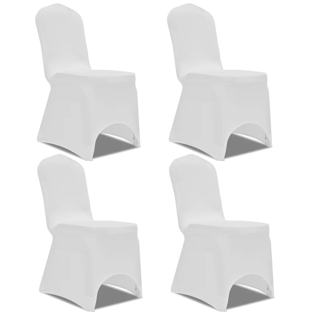 Stretch Chair Cover 4 pcs White- Slipcovers - HomeShopIreland - Home Shop Ireland - Slipcovers - Stretch Chair Cover 4 pcs White