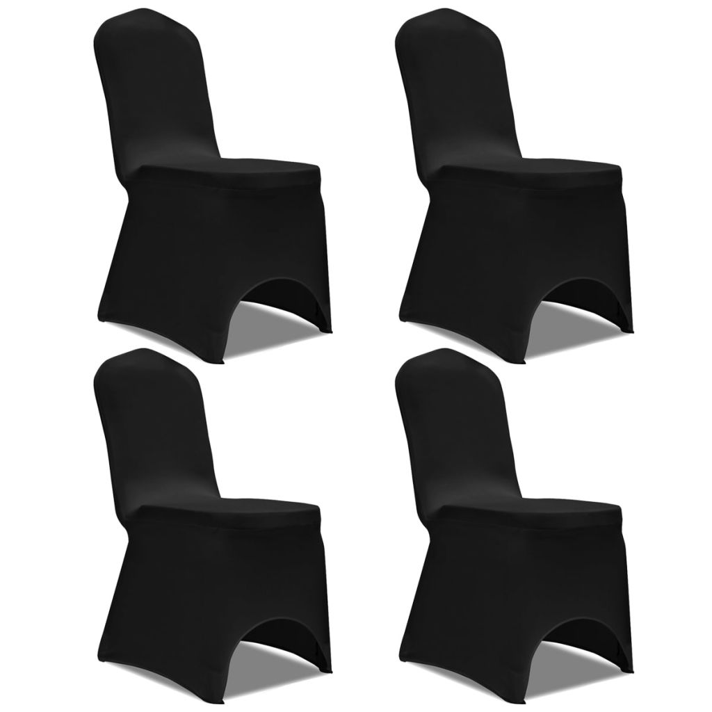 Stretch Chair Cover 4 pcs Black- Slipcovers - HomeShopIreland - Home Shop Ireland - Slipcovers - Stretch Chair Cover 4 pcs Black