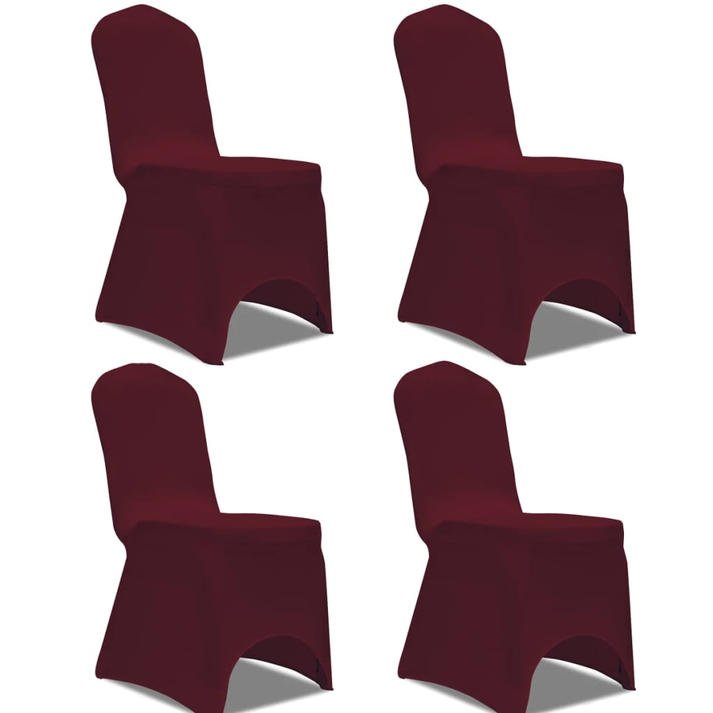 Stretch Chair Cover 4 pcs Bordeaux- Slipcovers - HomeShopIreland - Home Shop Ireland - Slipcovers - Stretch Chair Cover 4 pcs Bordeaux