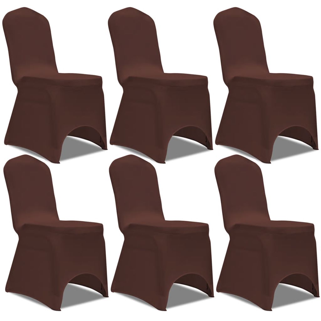 Stretch Chair Cover 6 pcs Brown- Slipcovers - HomeShopIreland - Home Shop Ireland - Slipcovers - Stretch Chair Cover 6 pcs Brown