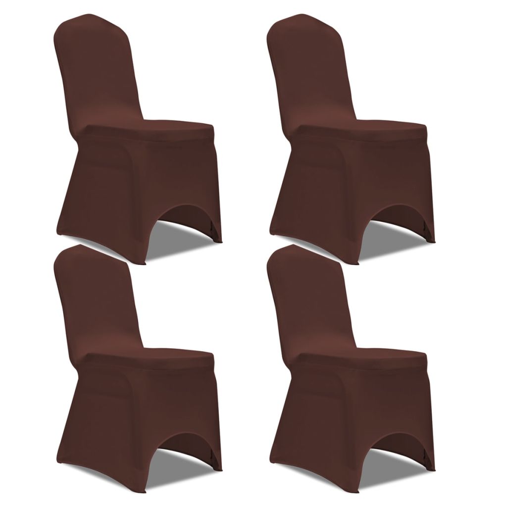 Stretch Chair Cover 4 pcs Brown- Slipcovers - HomeShopIreland - Home Shop Ireland - Slipcovers - Stretch Chair Cover 4 pcs Brown