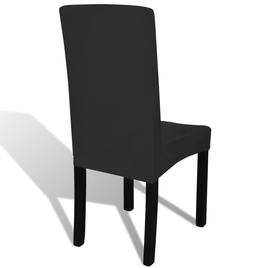 Straight Stretchable Chair Cover 4 pcs Black- Slipcovers - HomeShopIreland - Home Shop Ireland - Slipcovers - Straight Stretchable Chair Cover 4 pcs Black