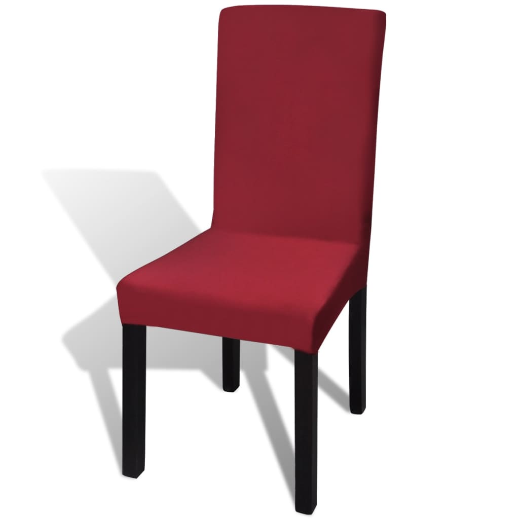 Straight Stretchable Chair Cover 4 pcs Bordeaux- Slipcovers - HomeShopIreland - Home Shop Ireland - Slipcovers - Straight Stretchable Chair Cover 4 pcs Bordeaux