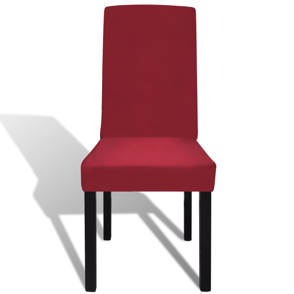 Straight Stretchable Chair Cover 4 pcs Bordeaux- Slipcovers - HomeShopIreland - Home Shop Ireland - Slipcovers - Straight Stretchable Chair Cover 4 pcs Bordeaux