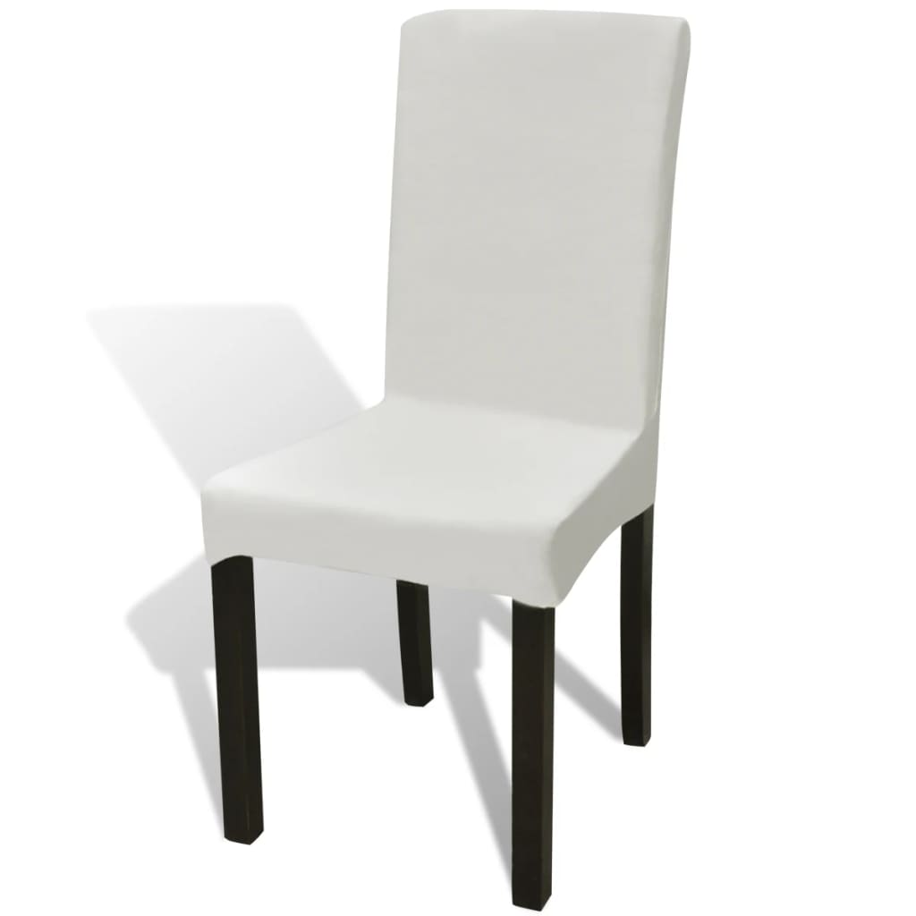 Straight Stretchable Chair Cover 4 pcs Cream- Slipcovers - HomeShopIreland - Home Shop Ireland - Slipcovers - Straight Stretchable Chair Cover 4 pcs Cream
