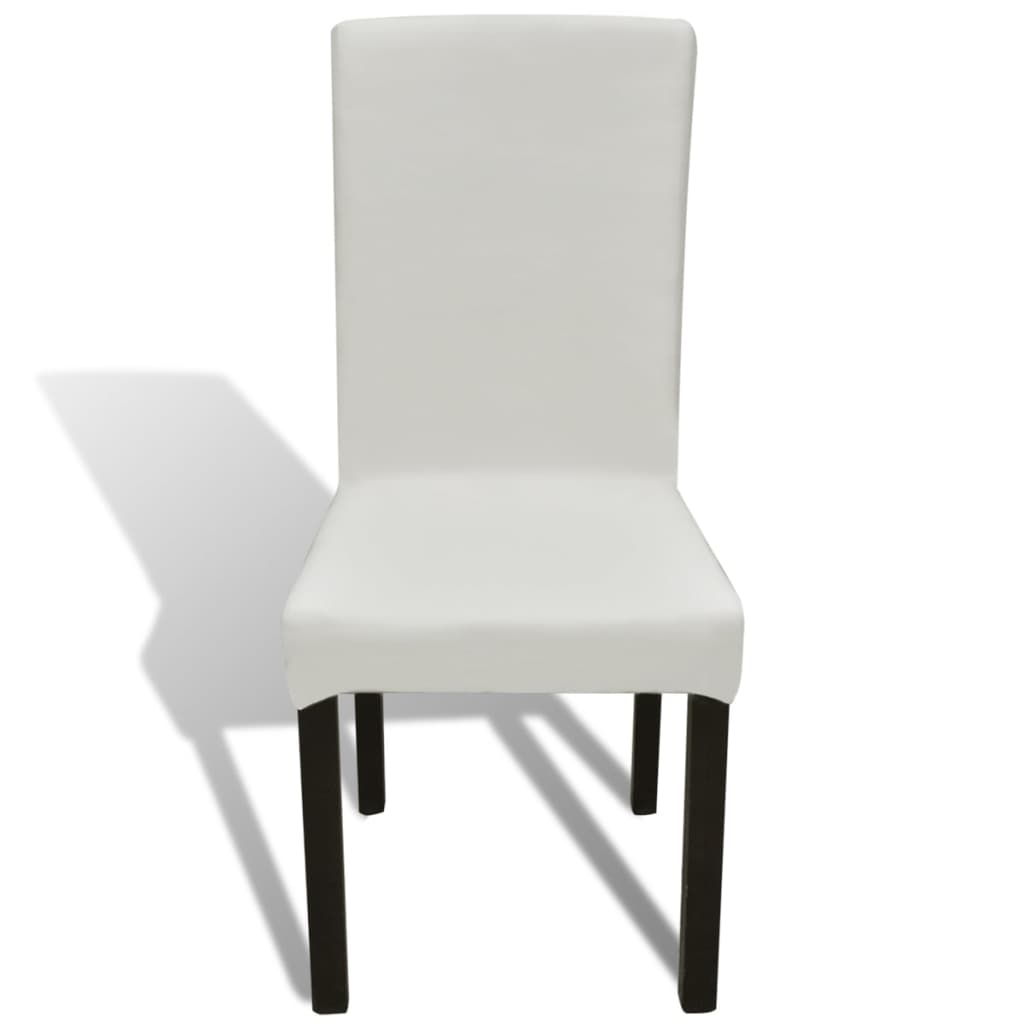 Straight Stretchable Chair Cover 4 pcs Cream- Slipcovers - HomeShopIreland - Home Shop Ireland - Slipcovers - Straight Stretchable Chair Cover 4 pcs Cream
