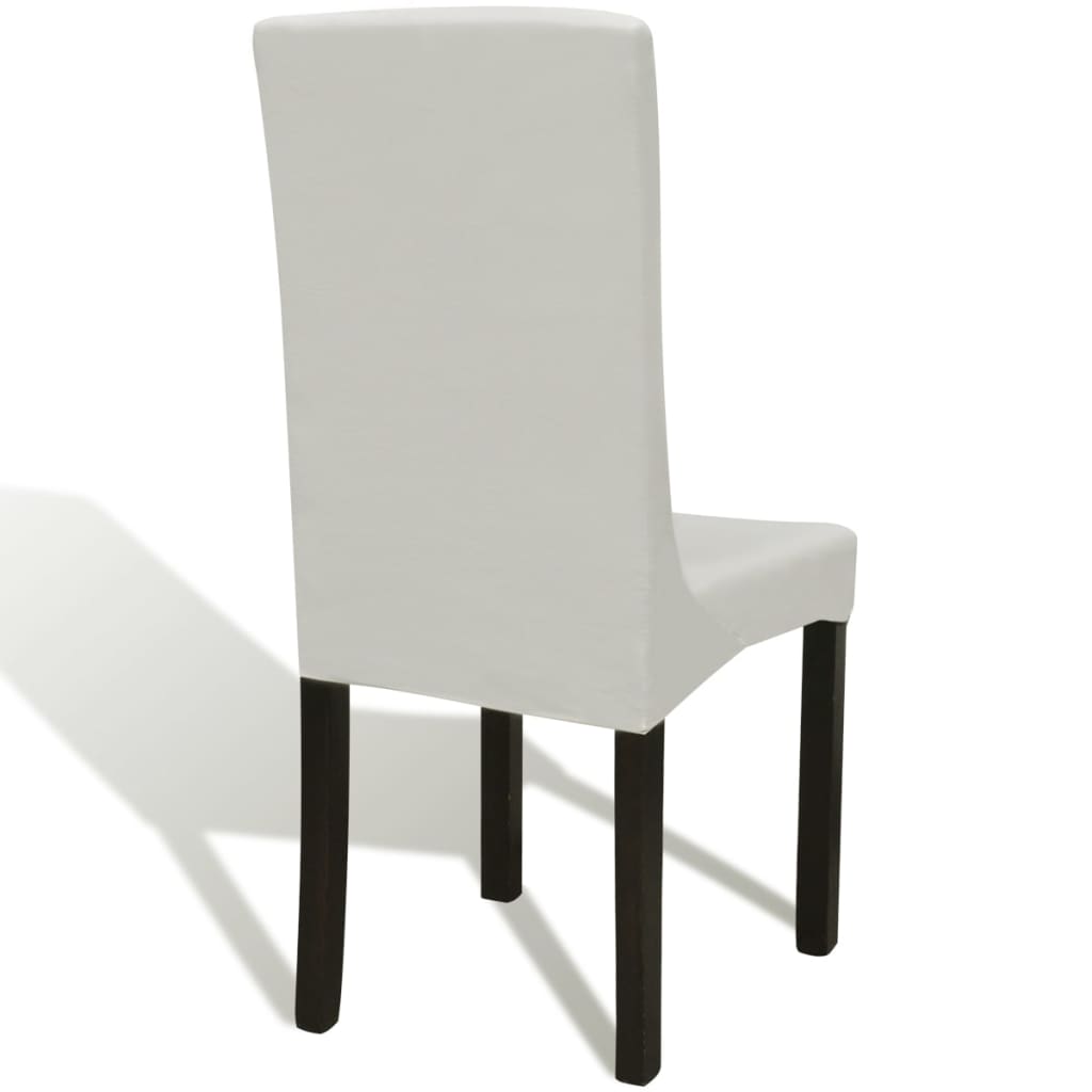 Straight Stretchable Chair Cover 4 pcs Cream- Slipcovers - HomeShopIreland - Home Shop Ireland - Slipcovers - Straight Stretchable Chair Cover 4 pcs Cream