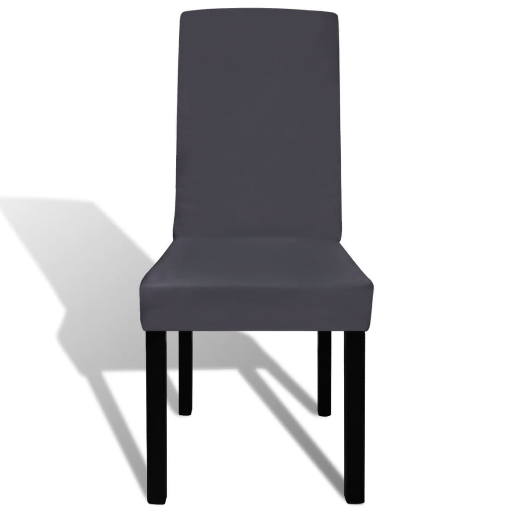 Straight Stretchable Chair Cover 6 pcs Anthracite- Slipcovers - HomeShopIreland - Home Shop Ireland - Slipcovers - Straight Stretchable Chair Cover 6 pcs Anthracite
