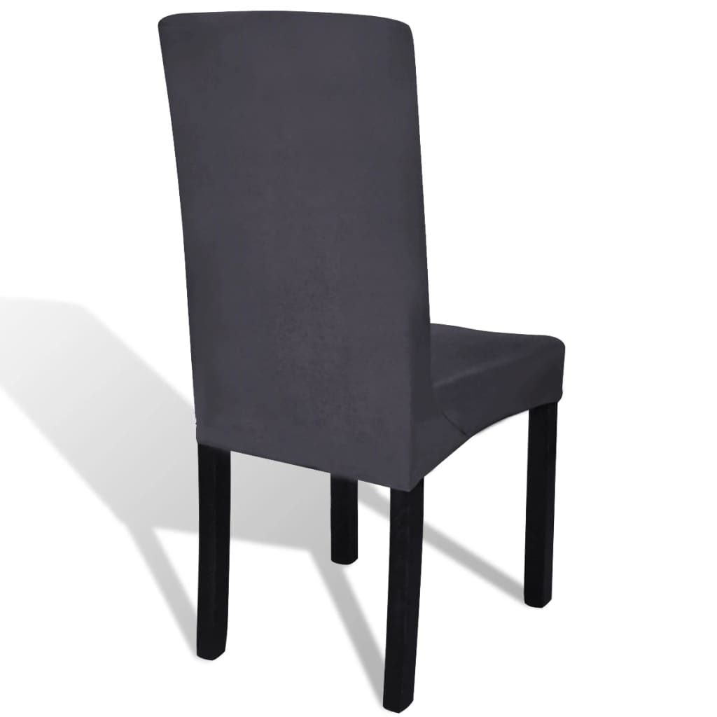 Straight Stretchable Chair Cover 6 pcs Anthracite- Slipcovers - HomeShopIreland - Home Shop Ireland - Slipcovers - Straight Stretchable Chair Cover 6 pcs Anthracite