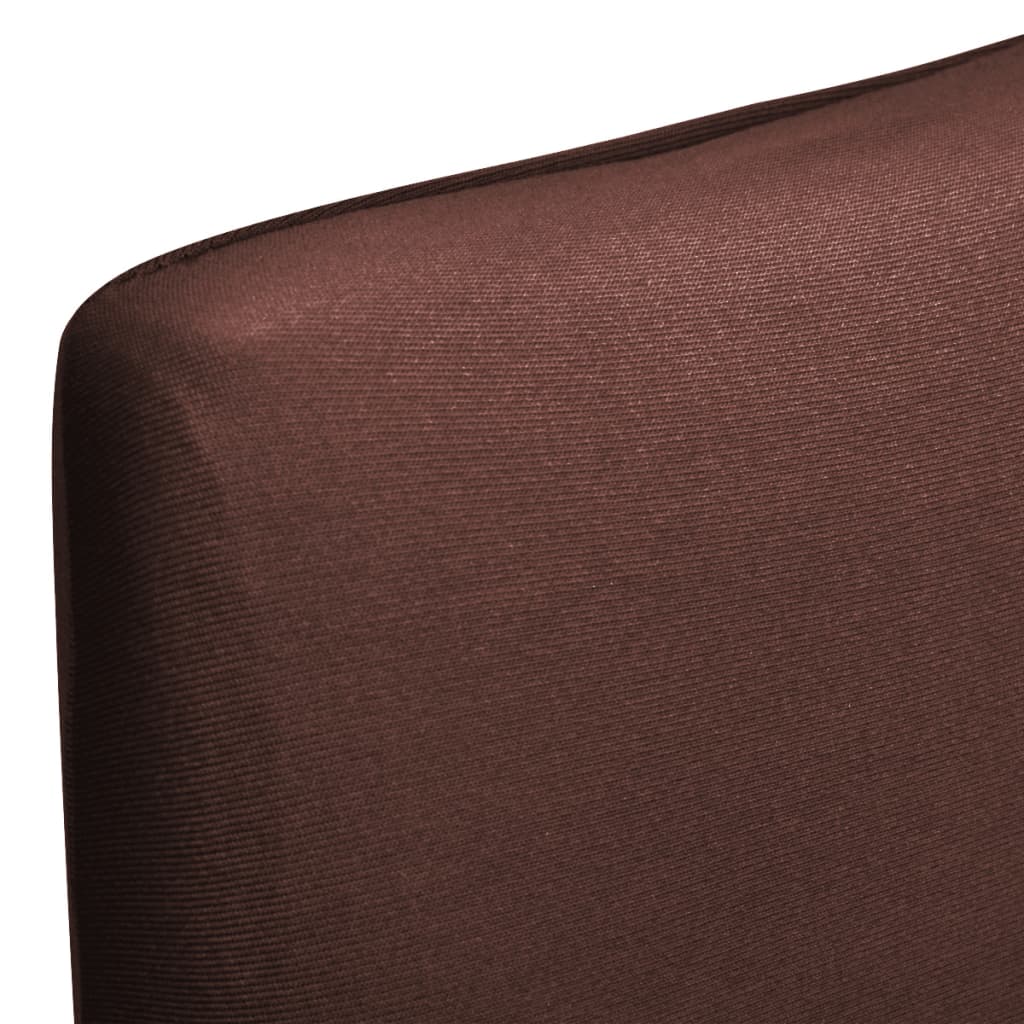 Straight Stretchable Chair Cover 6 pcs Brown- Slipcovers - HomeShopIreland - Home Shop Ireland - Slipcovers - Straight Stretchable Chair Cover 6 pcs Brown