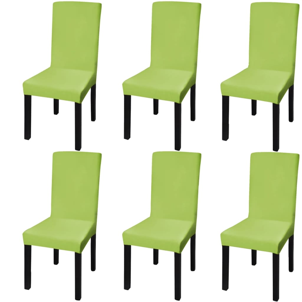 Straight Stretchable Chair Cover 6 pcs Green- Slipcovers - HomeShopIreland - Home Shop Ireland - Slipcovers - Straight Stretchable Chair Cover 6 pcs Green