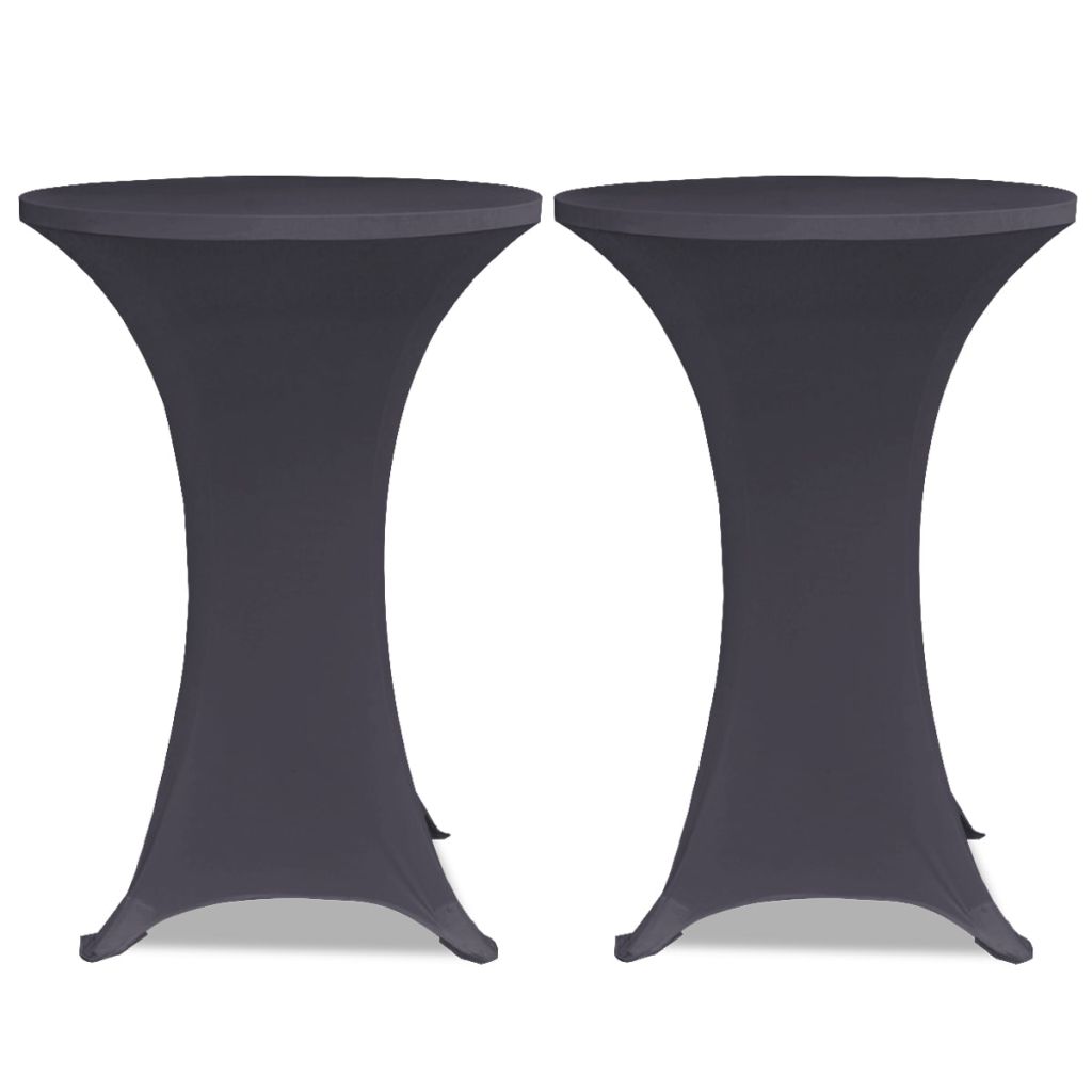 Stretch Table Cover 2 pcs 60 cm Anthracite- Slipcovers - HomeShopIreland - Home Shop Ireland - Slipcovers - Stretch Table Cover 2 pcs 60 cm Anthracite