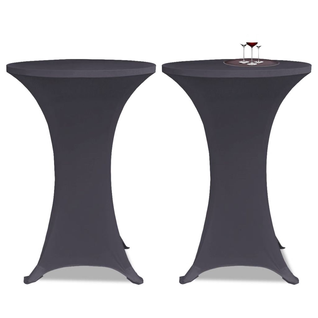 Stretch Table Cover 2 pcs 60 cm Anthracite- Slipcovers - HomeShopIreland - Home Shop Ireland - Slipcovers - Stretch Table Cover 2 pcs 60 cm Anthracite