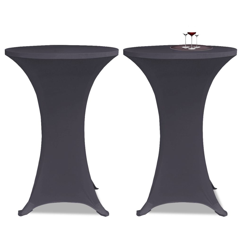 Stretch Table Cover 2 pcs 80 cm Anthracite- Slipcovers - HomeShopIreland - Home Shop Ireland - Slipcovers - Stretch Table Cover 2 pcs 80 cm Anthracite