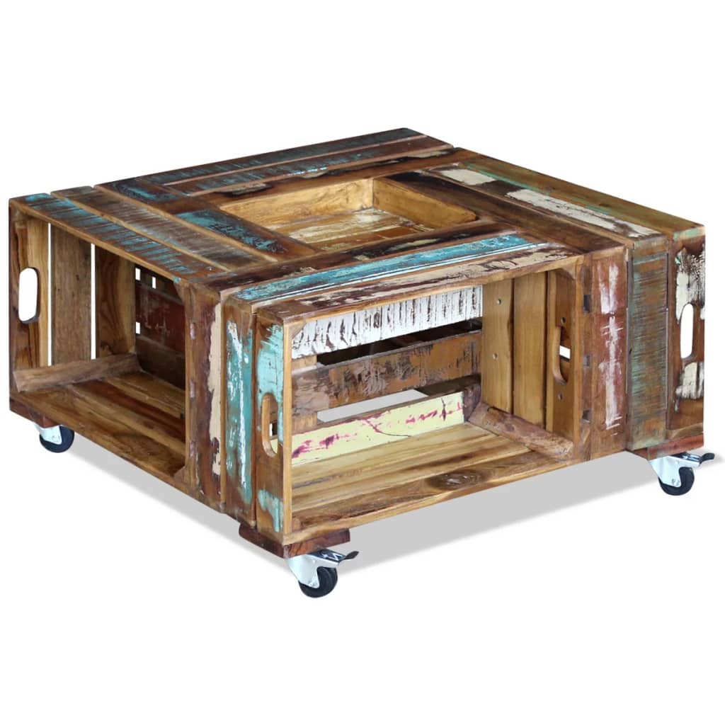 Coffee Table Solid Reclaimed Wood 70x70x35 cm- Coffee Tables - HomeShopIreland - Home Shop Ireland - Coffee Tables - Coffee Table Solid Reclaimed Wood 70x70x35 cm