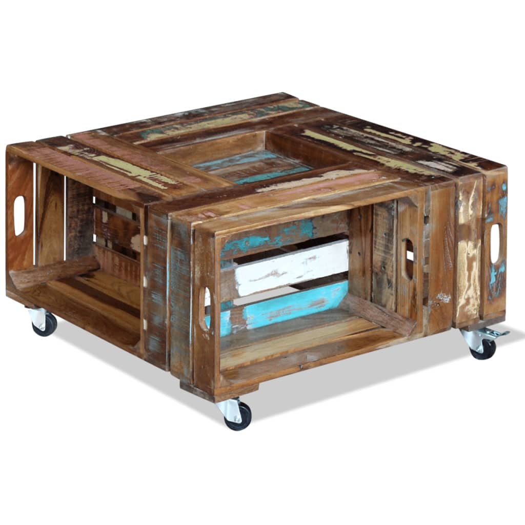 Coffee Table Solid Reclaimed Wood 70x70x35 cm- Coffee Tables - HomeShopIreland - Home Shop Ireland - Coffee Tables - Coffee Table Solid Reclaimed Wood 70x70x35 cm