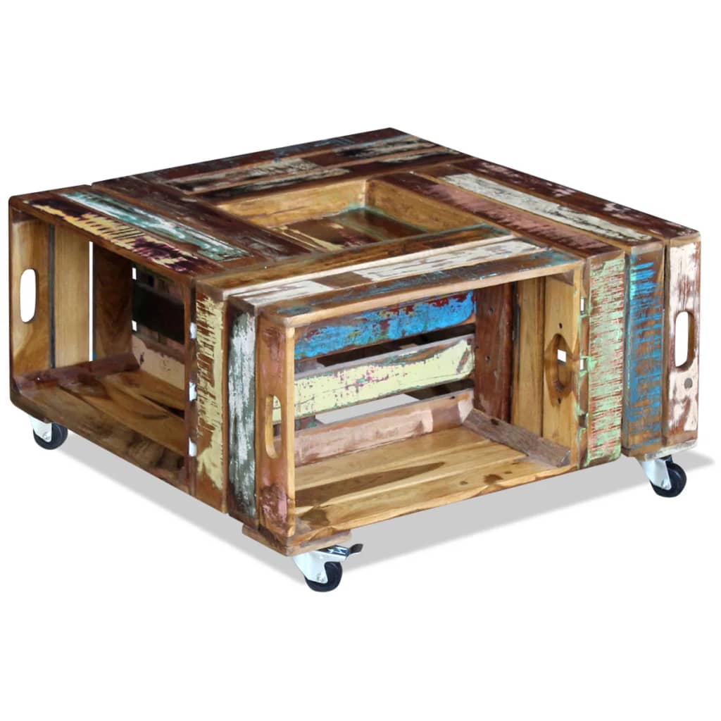 Coffee Table Solid Reclaimed Wood 70x70x35 cm- Coffee Tables - HomeShopIreland - Home Shop Ireland - Coffee Tables - Coffee Table Solid Reclaimed Wood 70x70x35 cm