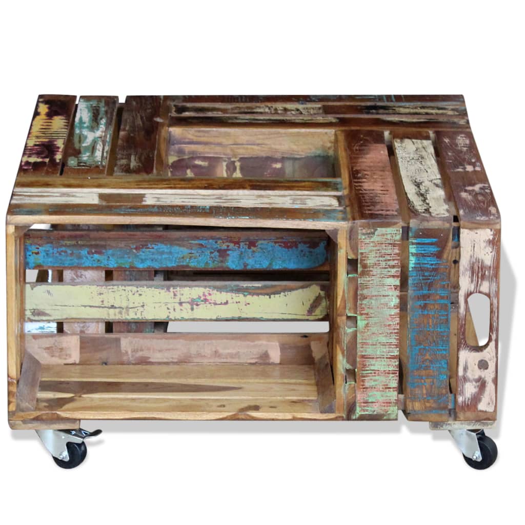 Coffee Table Solid Reclaimed Wood 70x70x35 cm- Coffee Tables - HomeShopIreland - Home Shop Ireland - Coffee Tables - Coffee Table Solid Reclaimed Wood 70x70x35 cm