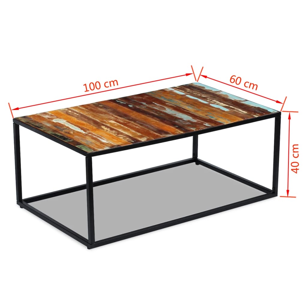 Coffee Table Solid Reclaimed Wood 100x60x40 cm- Coffee Tables - HomeShopIreland - Home Shop Ireland - Coffee Tables - Coffee Table Solid Reclaimed Wood 100x60x40 cm
