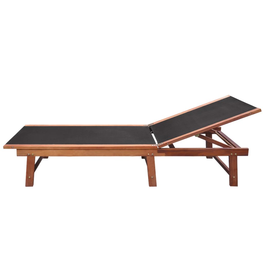 Sun Loungers 2 pcs with Table Solid Acacia Wood and Textilene- Sunloungers - HomeShopIreland - Home Shop Ireland - Sunloungers - Sun Loungers 2 pcs with Table Solid Acacia Wood and Textilene