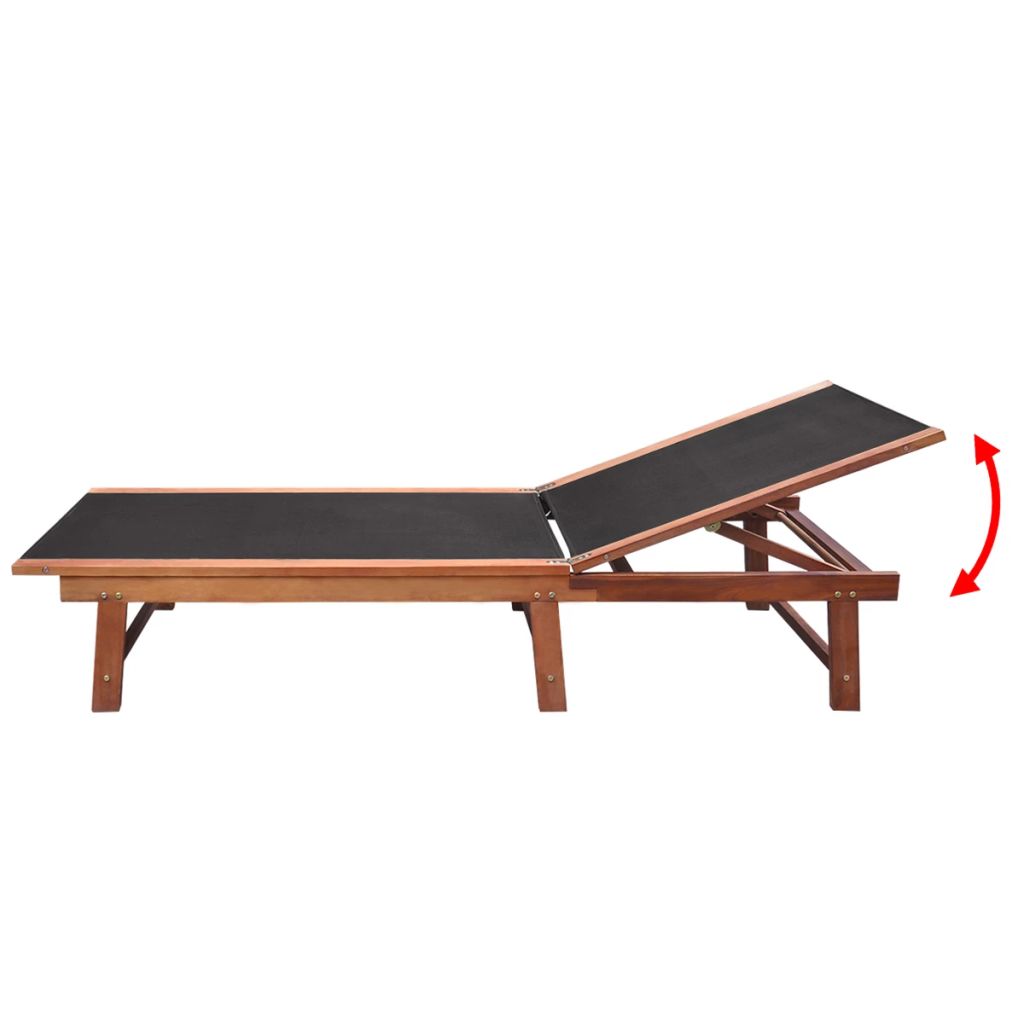Sun Loungers 2 pcs with Table Solid Acacia Wood and Textilene- Sunloungers - HomeShopIreland - Home Shop Ireland - Sunloungers - Sun Loungers 2 pcs with Table Solid Acacia Wood and Textilene