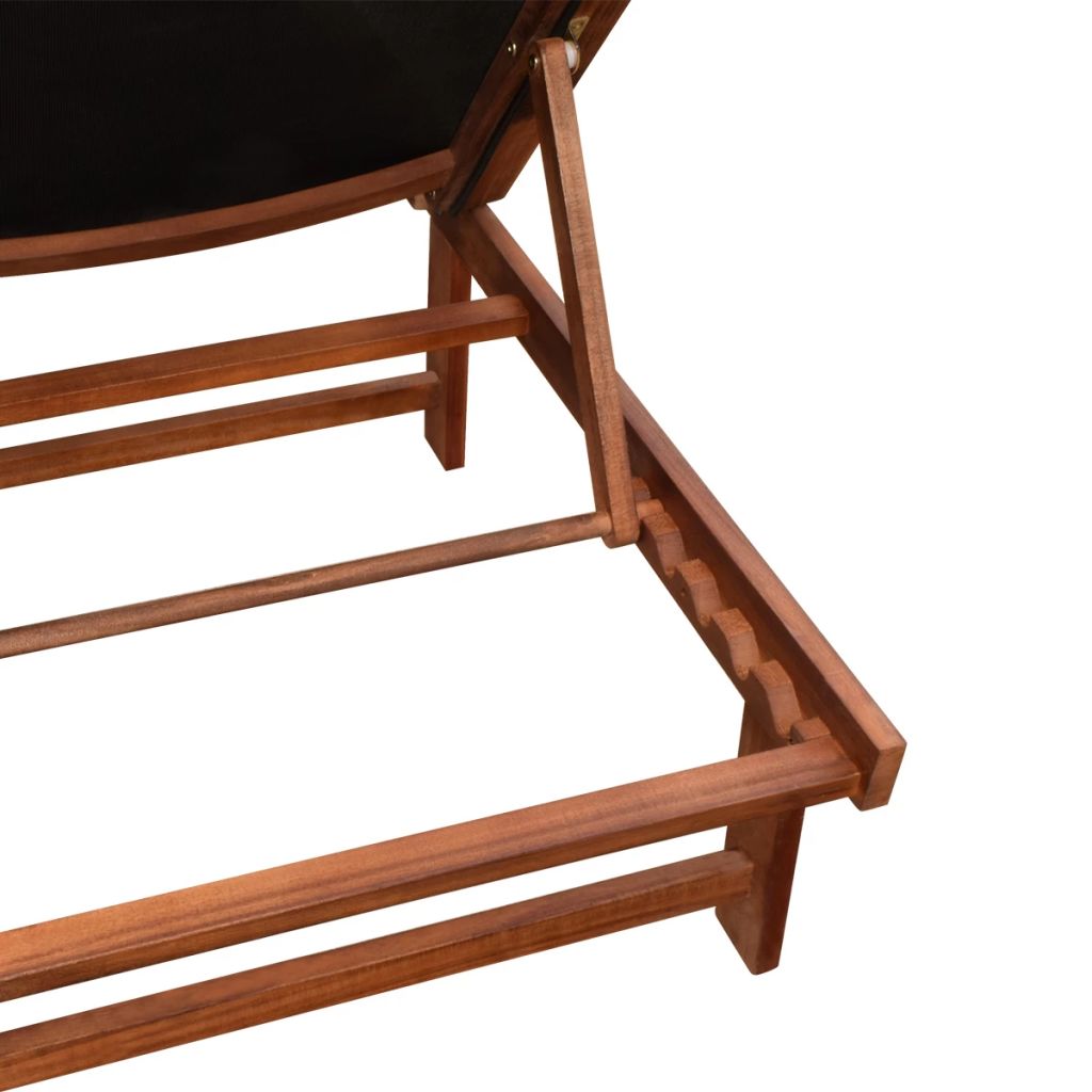 Sun Loungers 2 pcs with Table Solid Acacia Wood and Textilene- Sunloungers - HomeShopIreland - Home Shop Ireland - Sunloungers - Sun Loungers 2 pcs with Table Solid Acacia Wood and Textilene