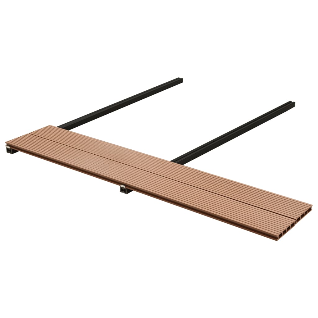 WPC Decking Boards with Accessories 16 mÂ² 2.2 m Brown- Flooring & Carpet - HomeShopIreland - Home Shop Ireland - Flooring & Carpet - WPC Decking Boards with Accessories 16 mÂ² 2.2 m Brown