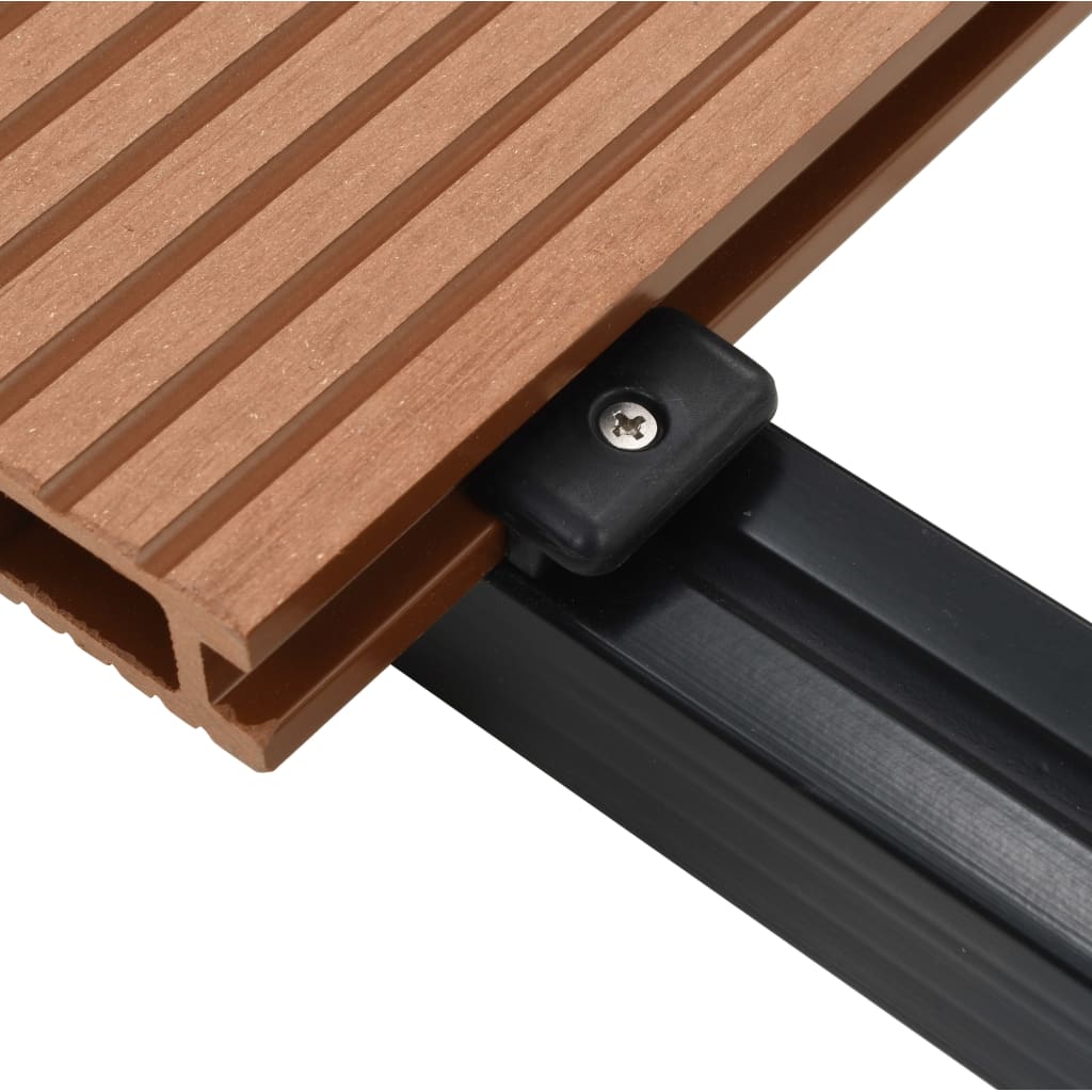 WPC Decking Boards with Accessories 16 mÂ² 2.2 m Brown- Flooring & Carpet - HomeShopIreland - Home Shop Ireland - Flooring & Carpet - WPC Decking Boards with Accessories 16 mÂ² 2.2 m Brown