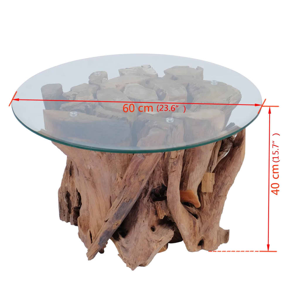 Coffee Table Solid Teak Driftwood 60 cm- Coffee Tables - HomeShopIreland - Home Shop Ireland - Coffee Tables - Coffee Table Solid Teak Driftwood 60 cm