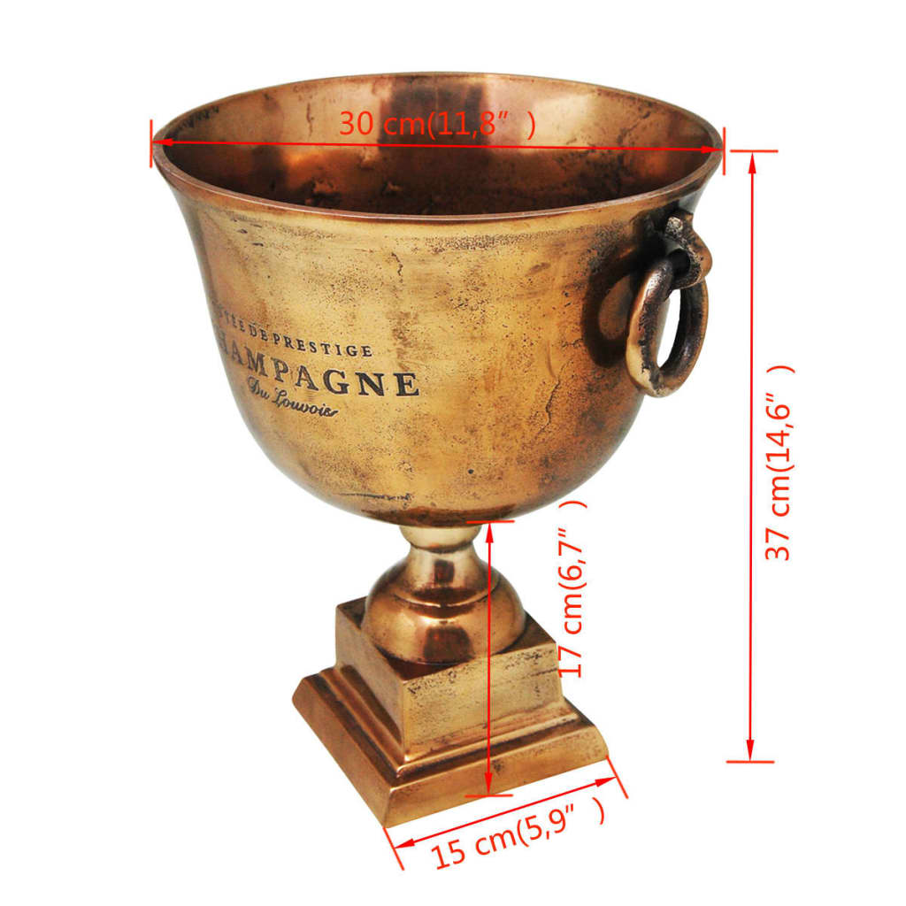 Trophy Cup Champagne Cooler Copper Brown- Figurines, Sculptures & Statues - HomeShopIreland - Home Shop Ireland - Figurines, Sculptures & Statues - Trophy Cup Champagne Cooler Copper Brown