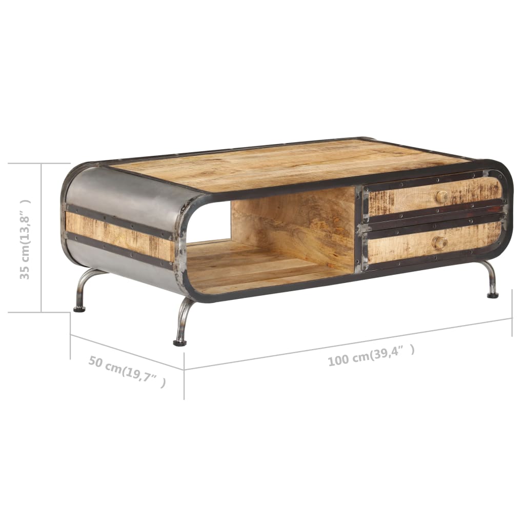 Coffee Table 100x50x35 cm Solid Mango Wood- Coffee Tables - HomeShopIreland - Home Shop Ireland - Coffee Tables - Coffee Table 100x50x35 cm Solid Mango Wood
