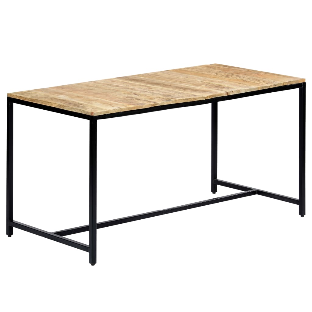 Dining Table 140x70x75 cm Solid Rough Mango Wood- Kitchen & Dining Room Tables - HomeShopIreland - Home Shop Ireland - Kitchen & Dining Room Tables - Dining Table 140x70x75 cm Solid Rough Mango Wood