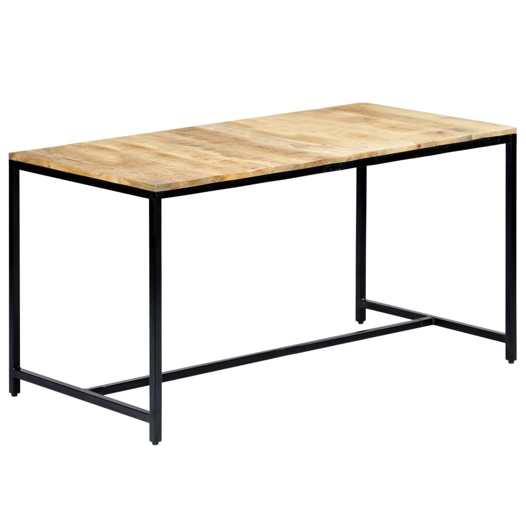 Dining Table 140x70x75 cm Solid Rough Mango Wood- Kitchen & Dining Room Tables - HomeShopIreland - Home Shop Ireland - Kitchen & Dining Room Tables - Dining Table 140x70x75 cm Solid Rough Mango Wood