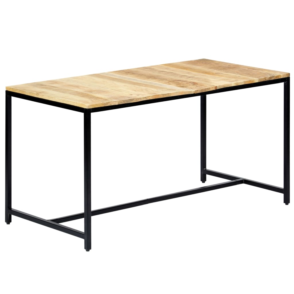 Dining Table 140x70x75 cm Solid Rough Mango Wood- Kitchen & Dining Room Tables - HomeShopIreland - Home Shop Ireland - Kitchen & Dining Room Tables - Dining Table 140x70x75 cm Solid Rough Mango Wood