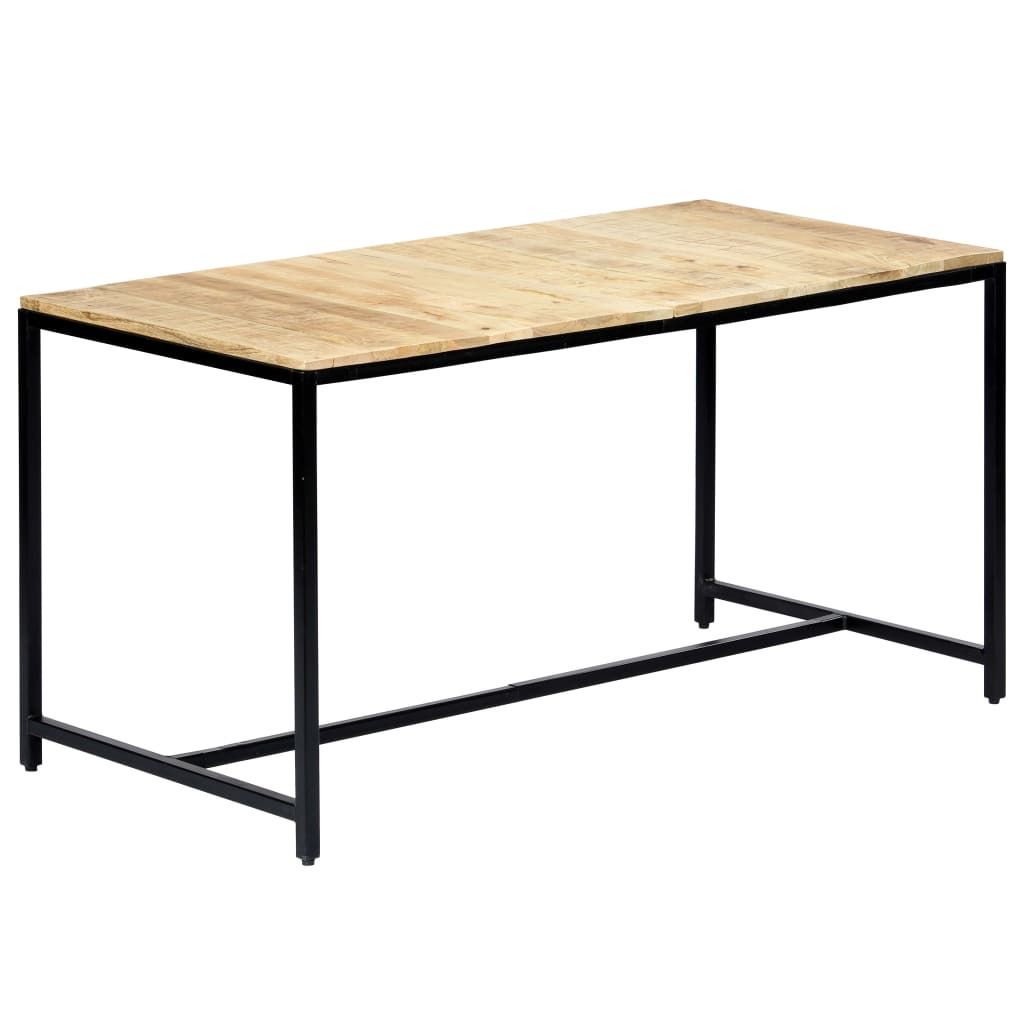 Dining Table 140x70x75 cm Solid Rough Mango Wood- Kitchen & Dining Room Tables - HomeShopIreland - Home Shop Ireland - Kitchen & Dining Room Tables - Dining Table 140x70x75 cm Solid Rough Mango Wood