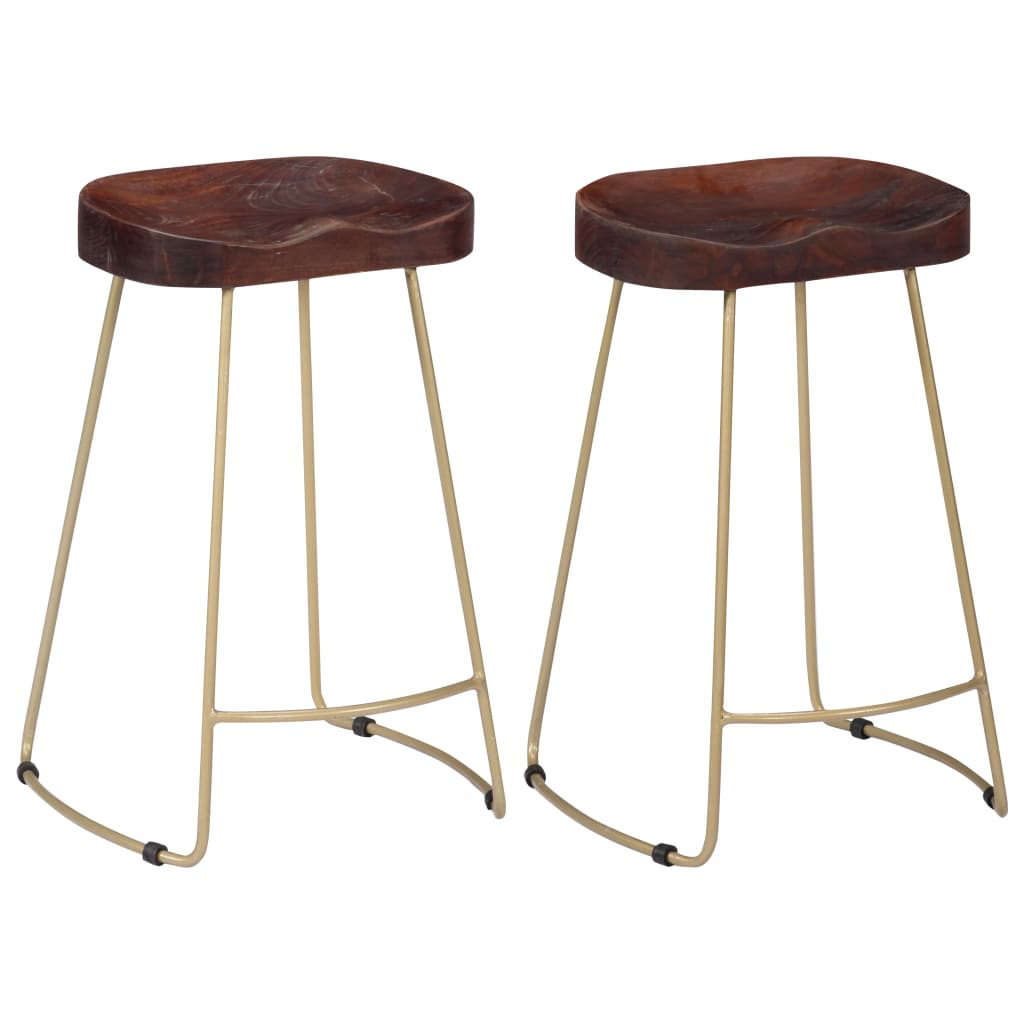 Gavin Bar Stools 2 pcs Solid Mango Wood- Table & Bar Stools - HomeShopIreland - Home Shop Ireland - Table & Bar Stools - Gavin Bar Stools 2 pcs Solid Mango Wood