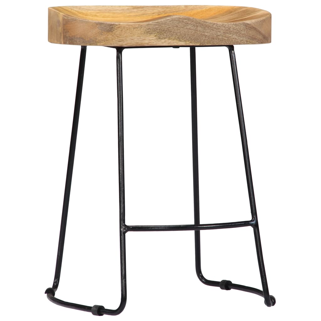 Gavin Bar Stools 2 pcs Solid Mango Wood- Table & Bar Stools - HomeShopIreland - Home Shop Ireland - Table & Bar Stools - Gavin Bar Stools 2 pcs Solid Mango Wood
