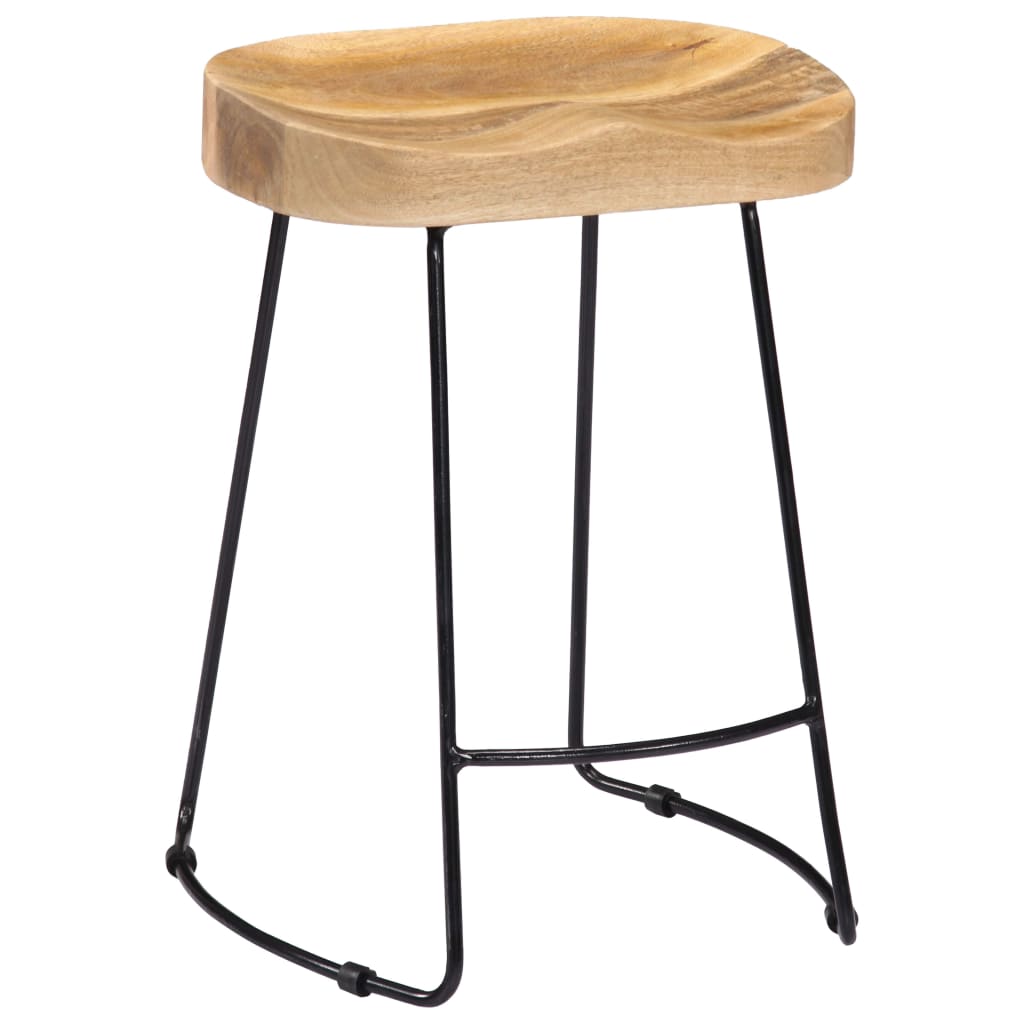 Gavin Bar Stools 2 pcs Solid Mango Wood- Table & Bar Stools - HomeShopIreland - Home Shop Ireland - Table & Bar Stools - Gavin Bar Stools 2 pcs Solid Mango Wood