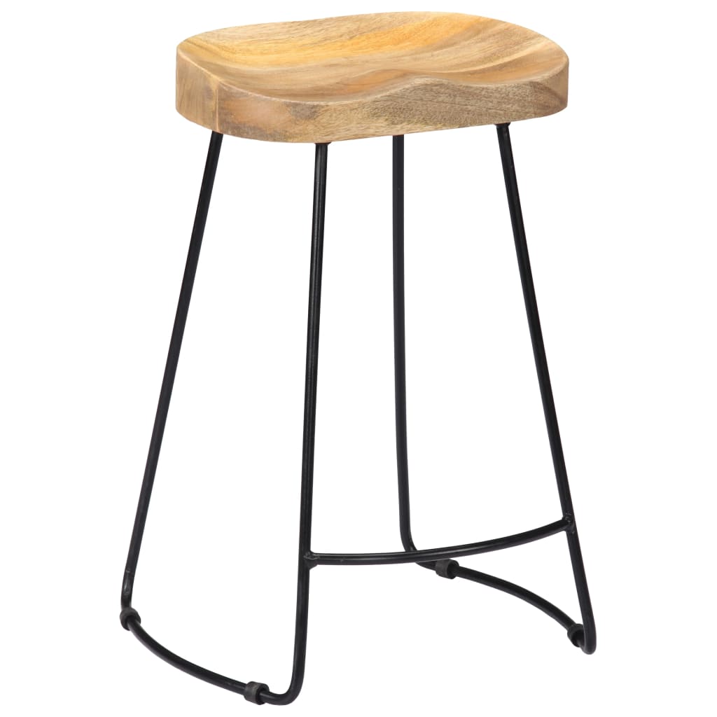 Gavin Bar Stools 2 pcs Solid Mango Wood- Table & Bar Stools - HomeShopIreland - Home Shop Ireland - Table & Bar Stools - Gavin Bar Stools 2 pcs Solid Mango Wood