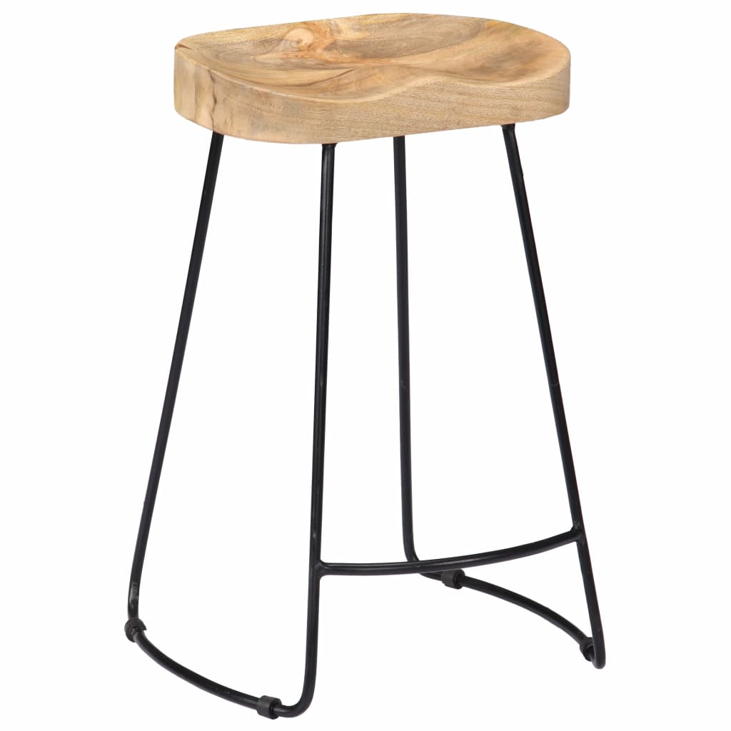 Gavin Bar Stools 2 pcs Solid Mango Wood- Table & Bar Stools - HomeShopIreland - Home Shop Ireland - Table & Bar Stools - Gavin Bar Stools 2 pcs Solid Mango Wood