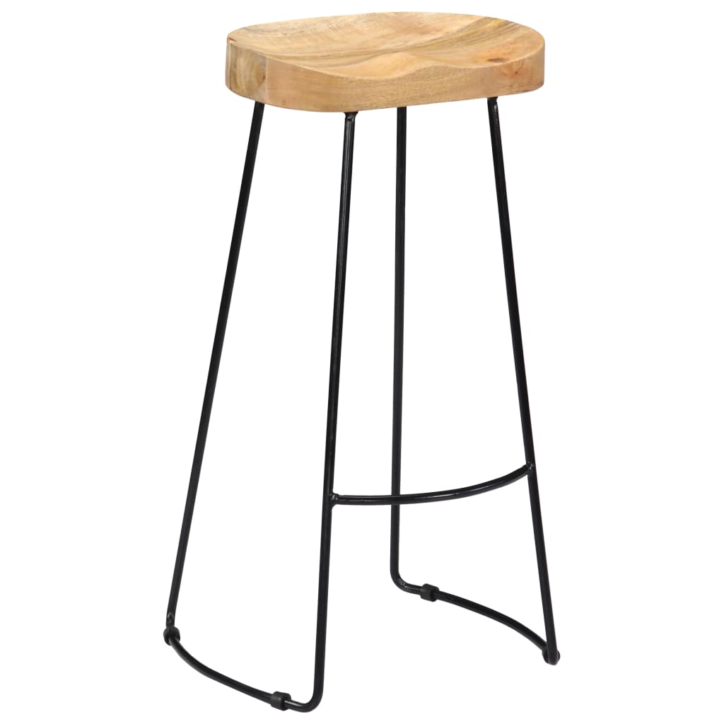 Gavin Bar Stools 2 pcs Solid Mango Wood- Table & Bar Stools - HomeShopIreland - Home Shop Ireland - Table & Bar Stools - Gavin Bar Stools 2 pcs Solid Mango Wood