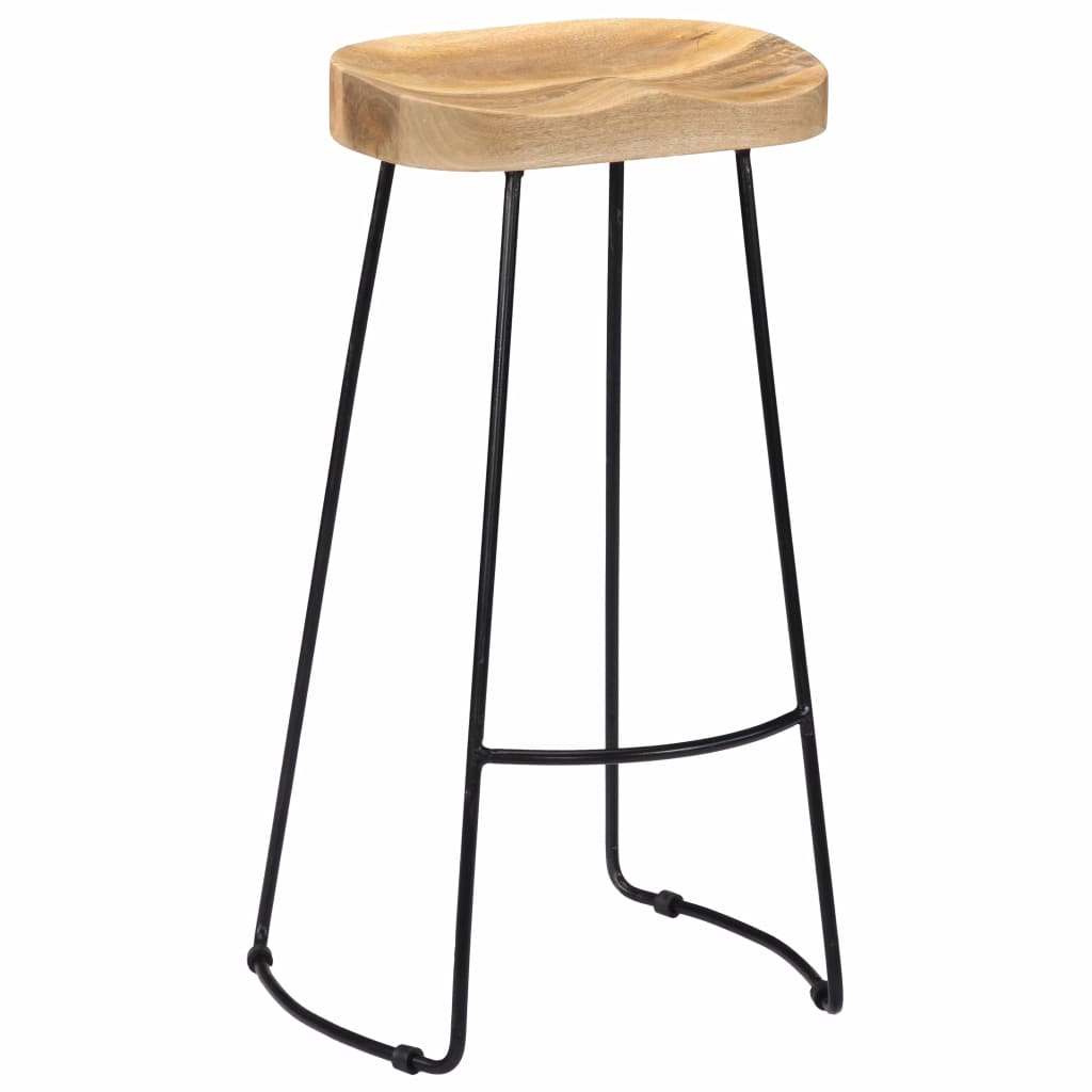Gavin Bar Stools 2 pcs Solid Mango Wood- Table & Bar Stools - HomeShopIreland - Home Shop Ireland - Table & Bar Stools - Gavin Bar Stools 2 pcs Solid Mango Wood