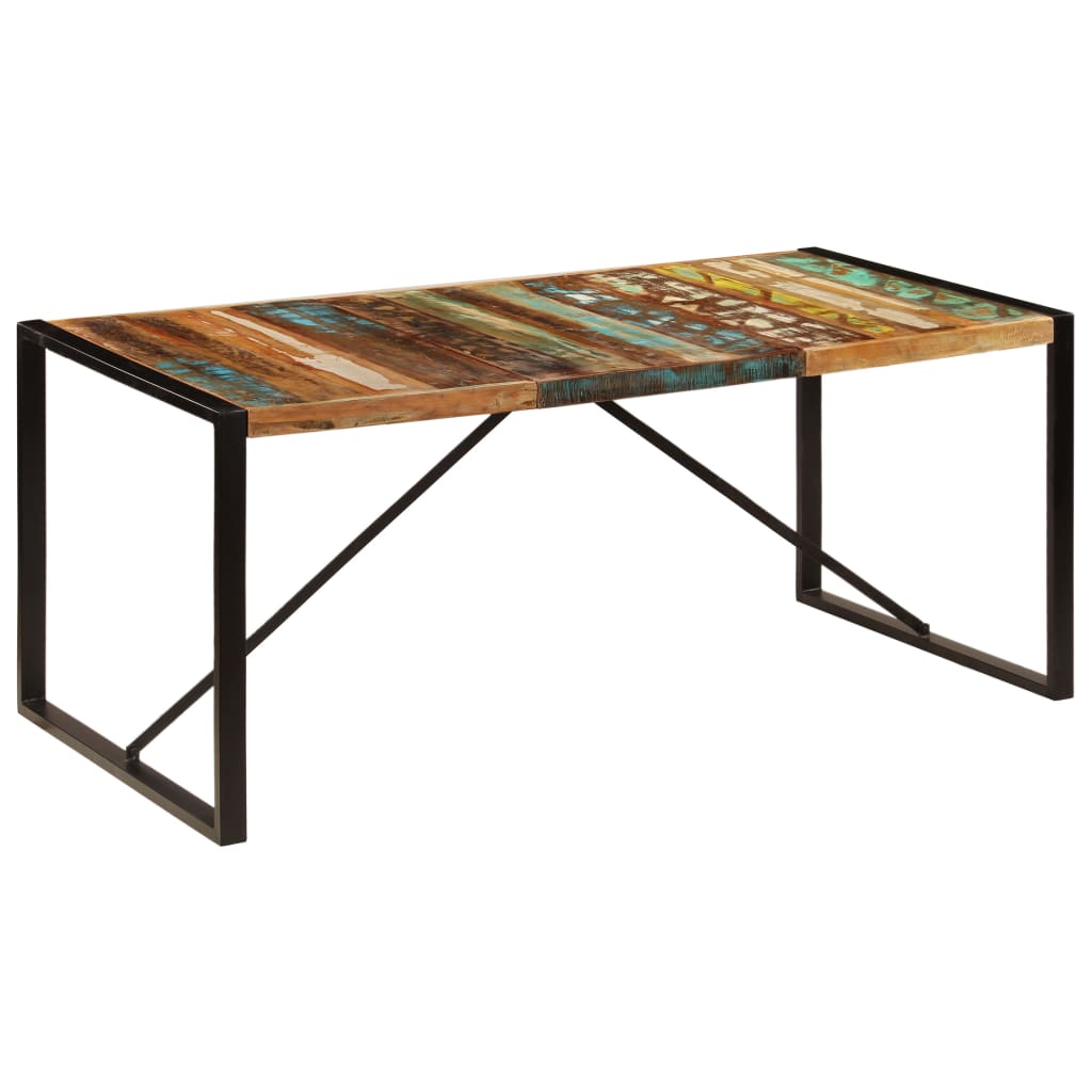 Dining Table 180x90x75 cm Solid Reclaimed Wood- Kitchen & Dining Room Tables - HomeShopIreland - Home Shop Ireland - Kitchen & Dining Room Tables - Dining Table 180x90x75 cm Solid Reclaimed Wood