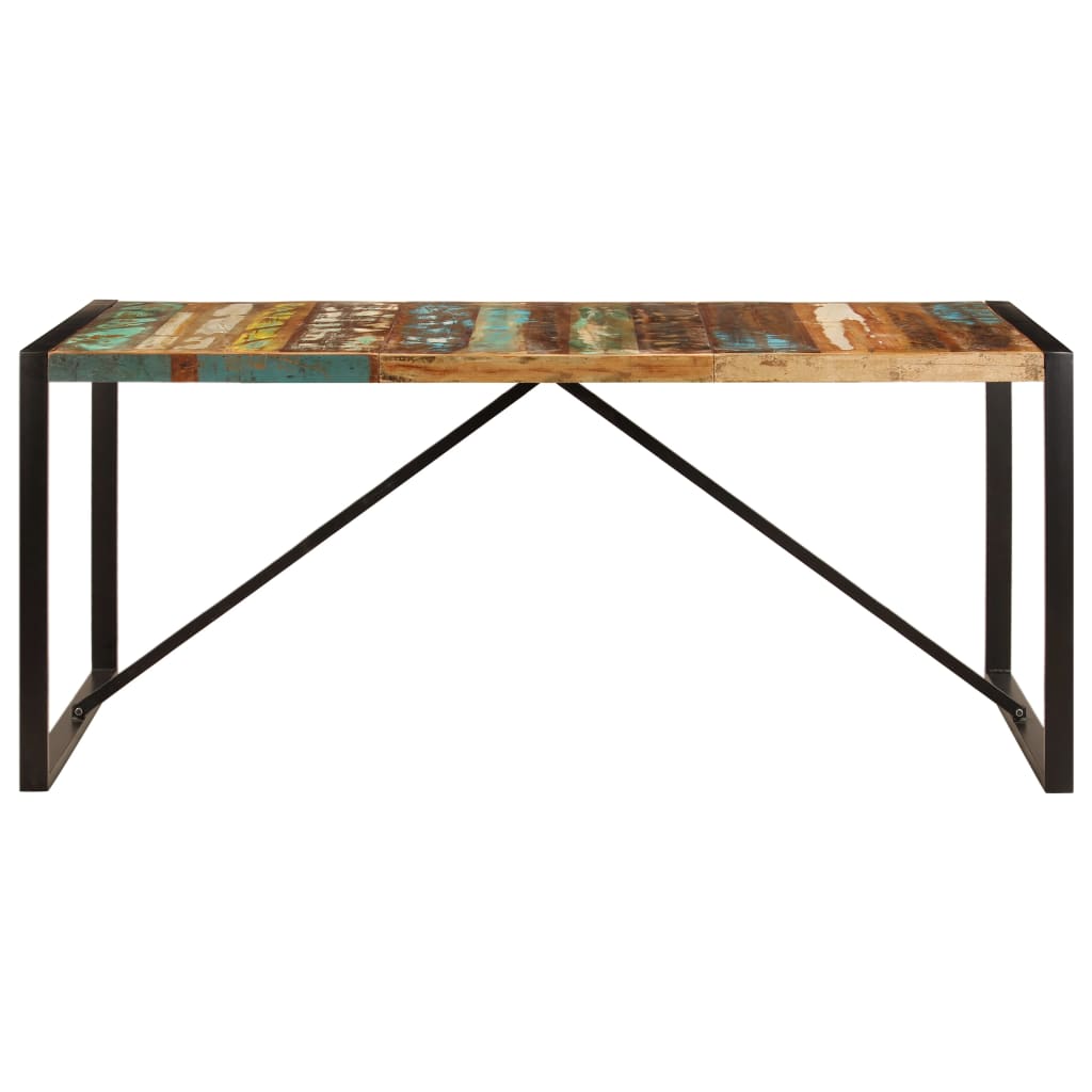 Dining Table 180x90x75 cm Solid Reclaimed Wood- Kitchen & Dining Room Tables - HomeShopIreland - Home Shop Ireland - Kitchen & Dining Room Tables - Dining Table 180x90x75 cm Solid Reclaimed Wood