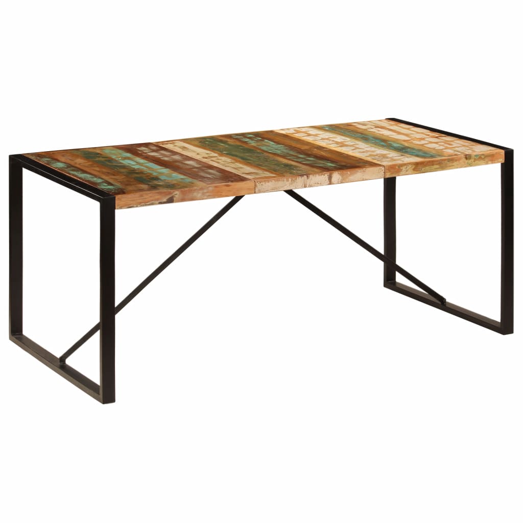 Dining Table 180x90x75 cm Solid Reclaimed Wood- Kitchen & Dining Room Tables - HomeShopIreland - Home Shop Ireland - Kitchen & Dining Room Tables - Dining Table 180x90x75 cm Solid Reclaimed Wood