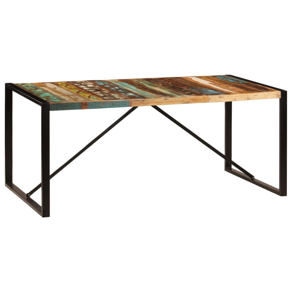 Dining Table 180x90x75 cm Solid Reclaimed Wood- Kitchen & Dining Room Tables - HomeShopIreland - Home Shop Ireland - Kitchen & Dining Room Tables - Dining Table 180x90x75 cm Solid Reclaimed Wood